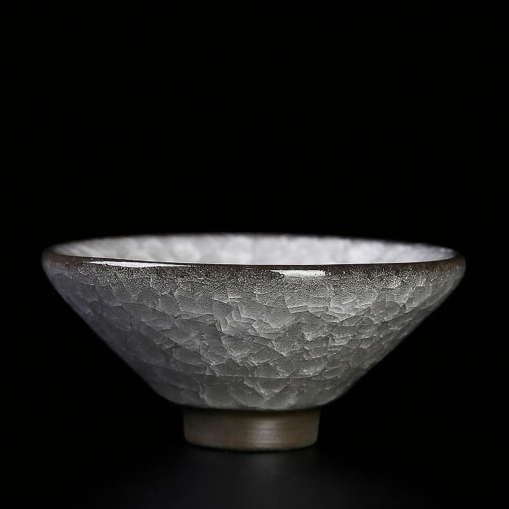 Crackle Glaze Collection Black Ice Conical Cup II